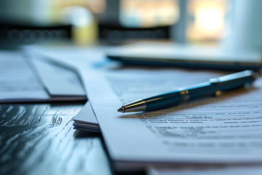 Image of a pen and paper