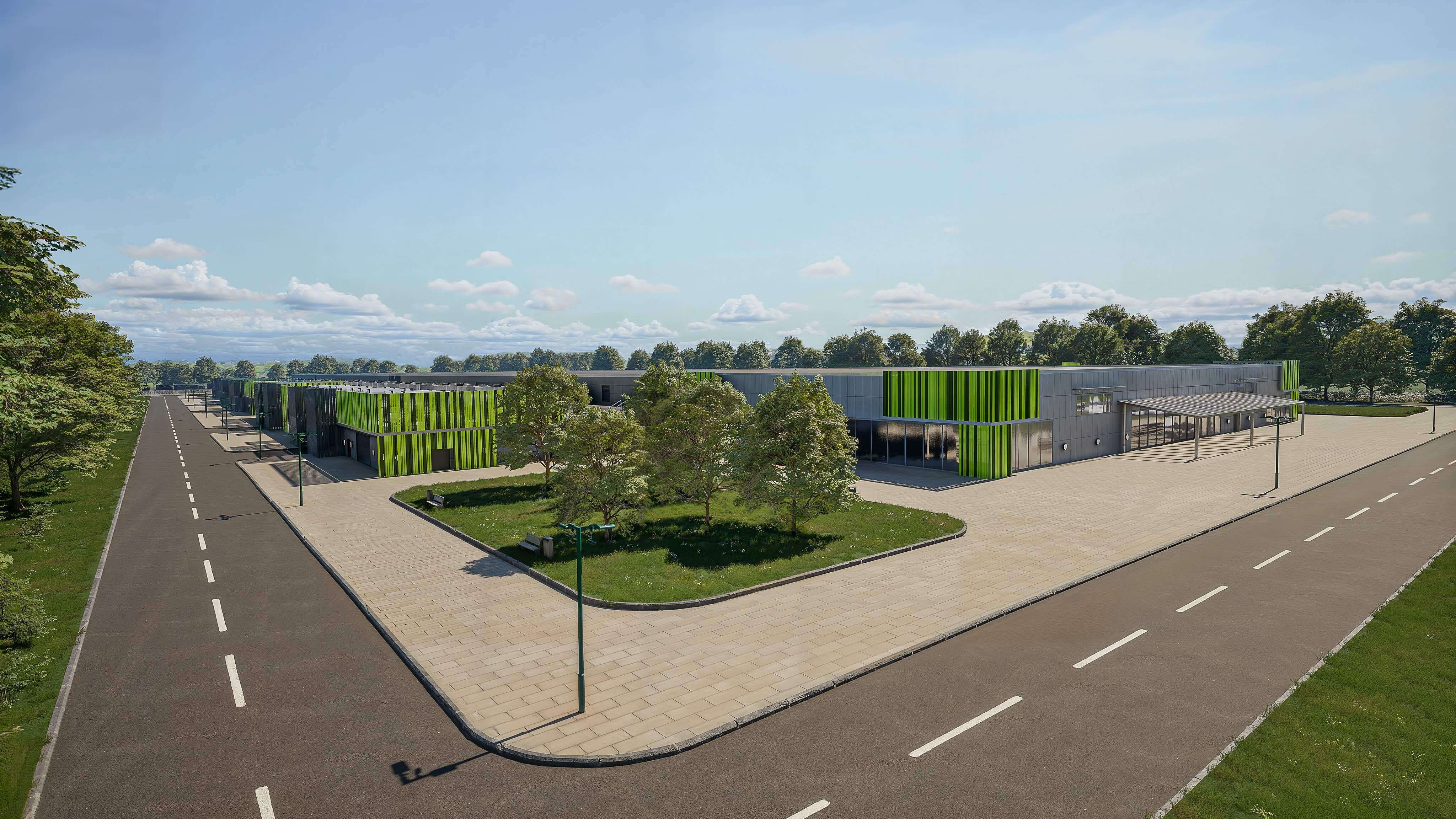Indicative artists view of a data centre